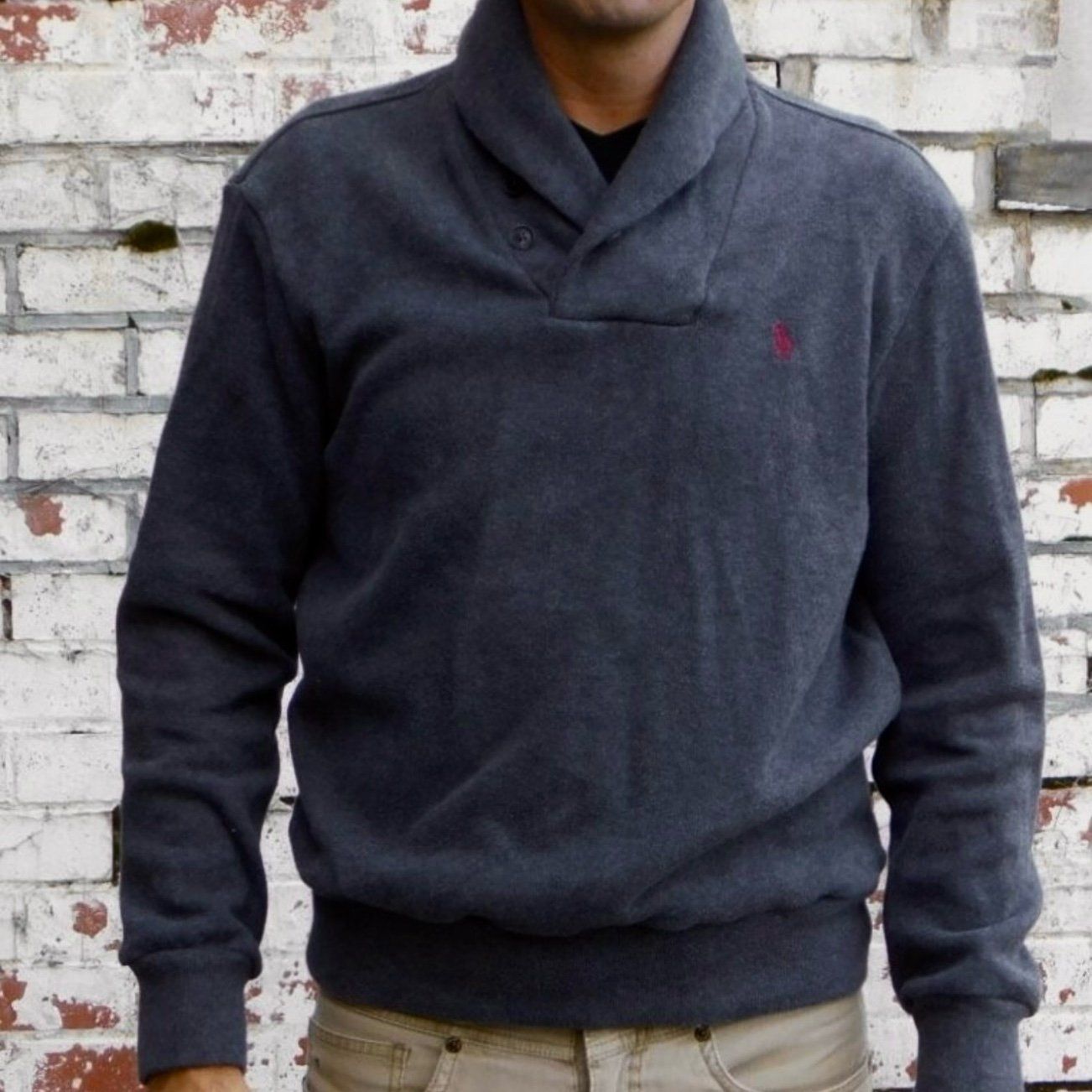 Polo Ralph Lauren shawl collar knit pullover sweater