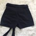 Express paper bag midi high waisted shorts tie knot size 2