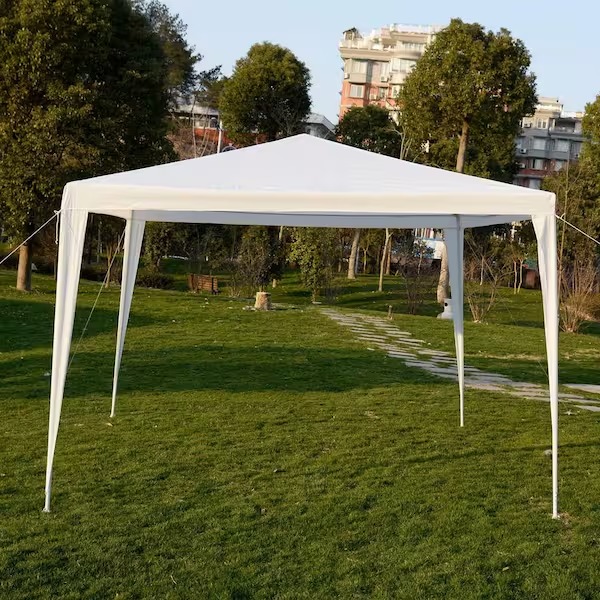 Outdoor Canopy 10x10 ft Party Wedding Tent Heavy Duty Gazebo Pavilion Tent White