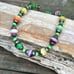 Mexican Beaded Sterling Silver Bracelet