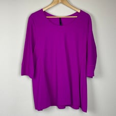 Porto Women's Size 3 (US Large) Magenta Jersey Tunic – 3/4 Sleeve