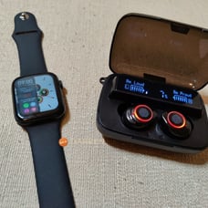 COMBO~Smart Watch Sports Tracker Bluetooth Call + Bluetooth 5.1 Earbuds Earphone