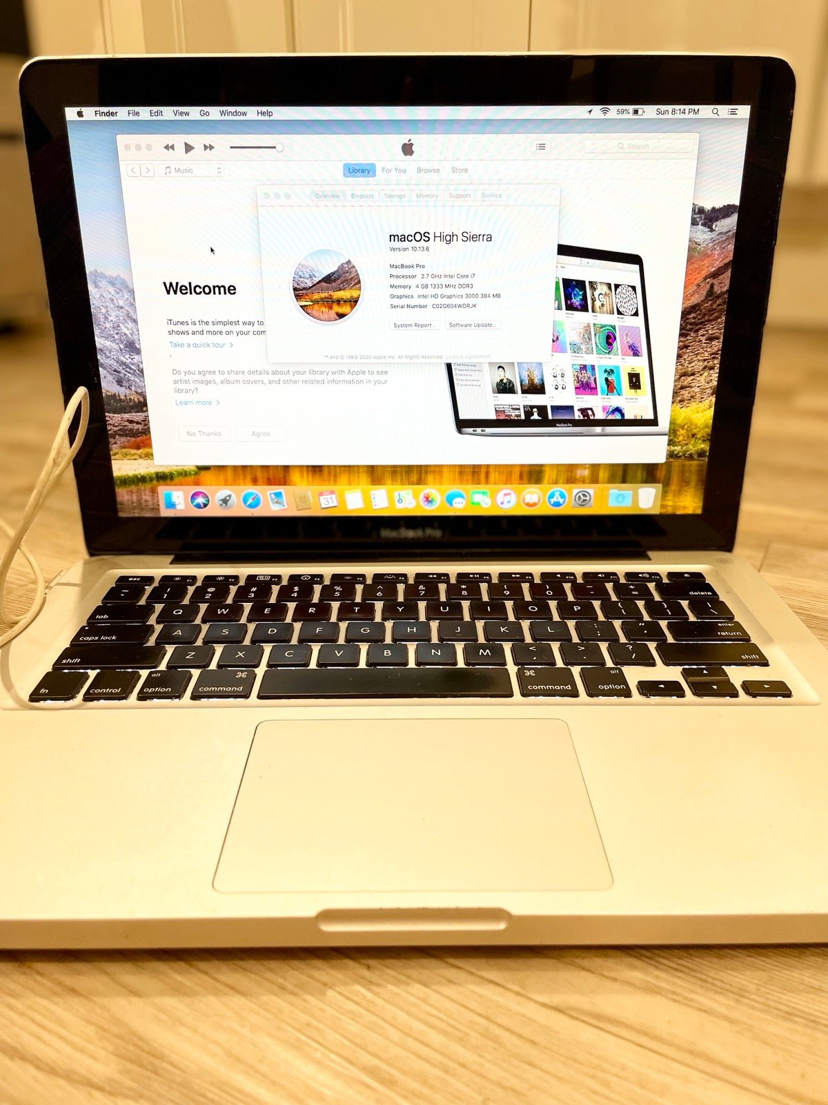 2011 Apple Macbook Pro 13.3” 2.7GHz intel Core i7