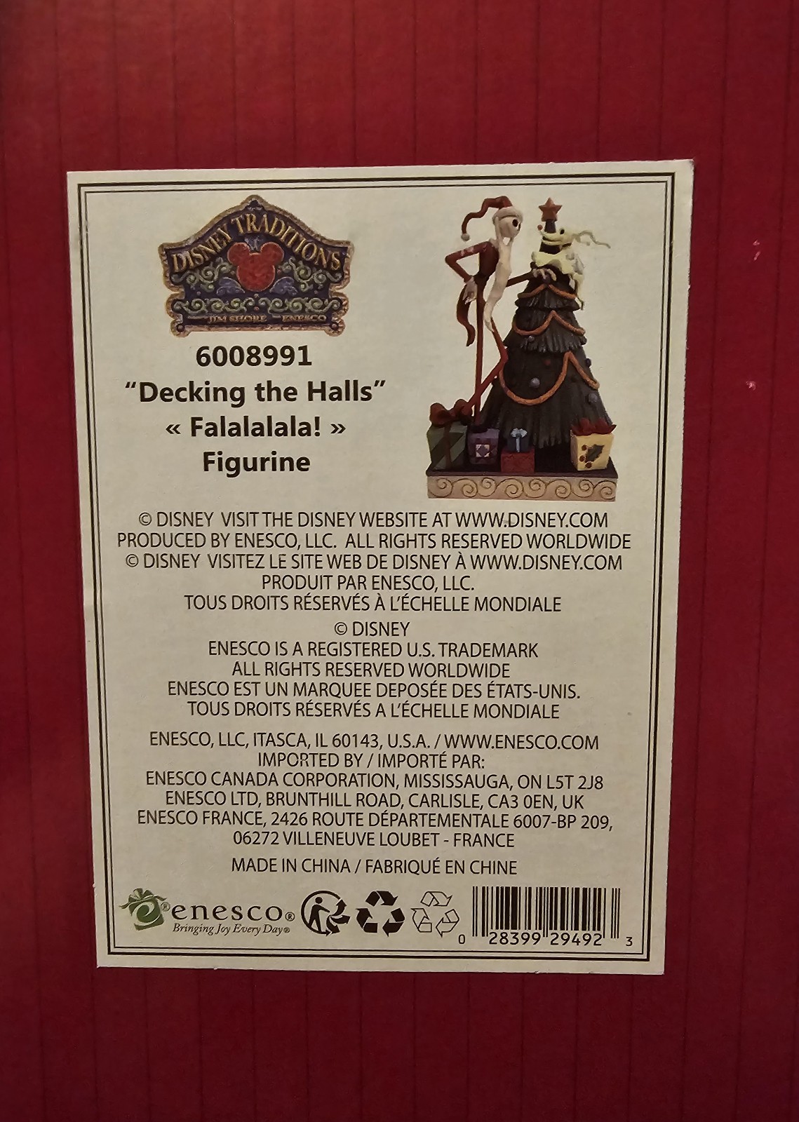 Enesco Disney Traditions by Jim Shore The Nightmare Before Christmas Santa Jack