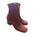 Marni boots size US 10 / IT 40 AW 2019 suede block heel side zip Brick Tobacco