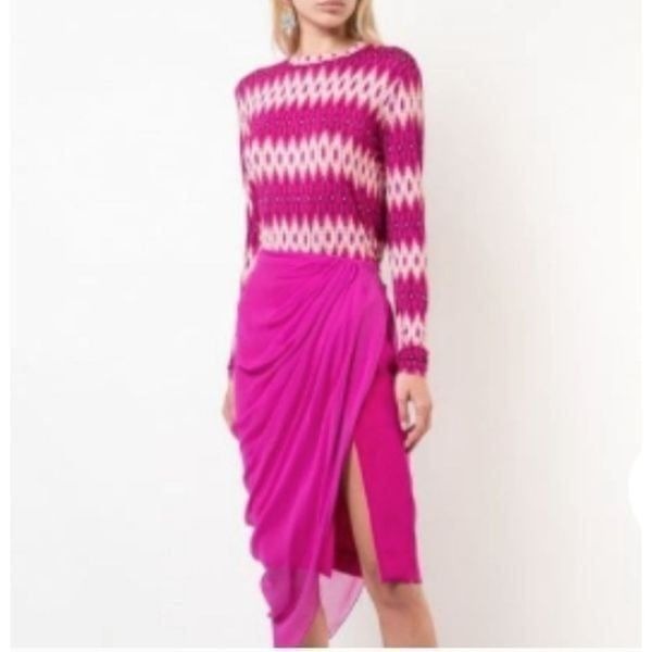 PRABAL GURUNG geometric fitted top new nwt sz XL