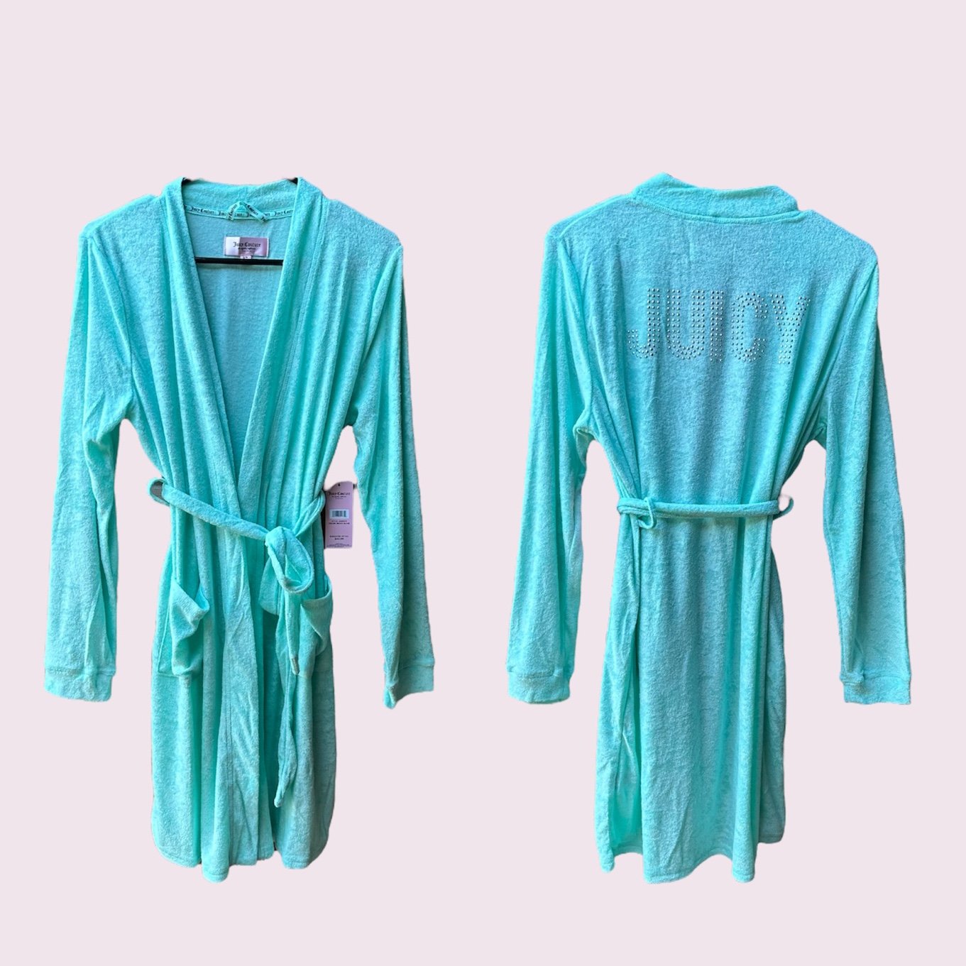 Juicy Couture Mint Terry Robe - SIZE: S/M