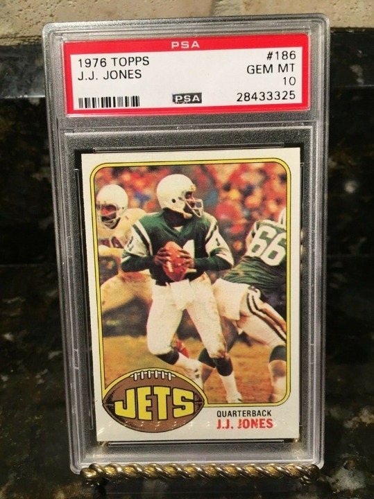 1976 Topps JJ Jones #186 Psa 10 Jets
