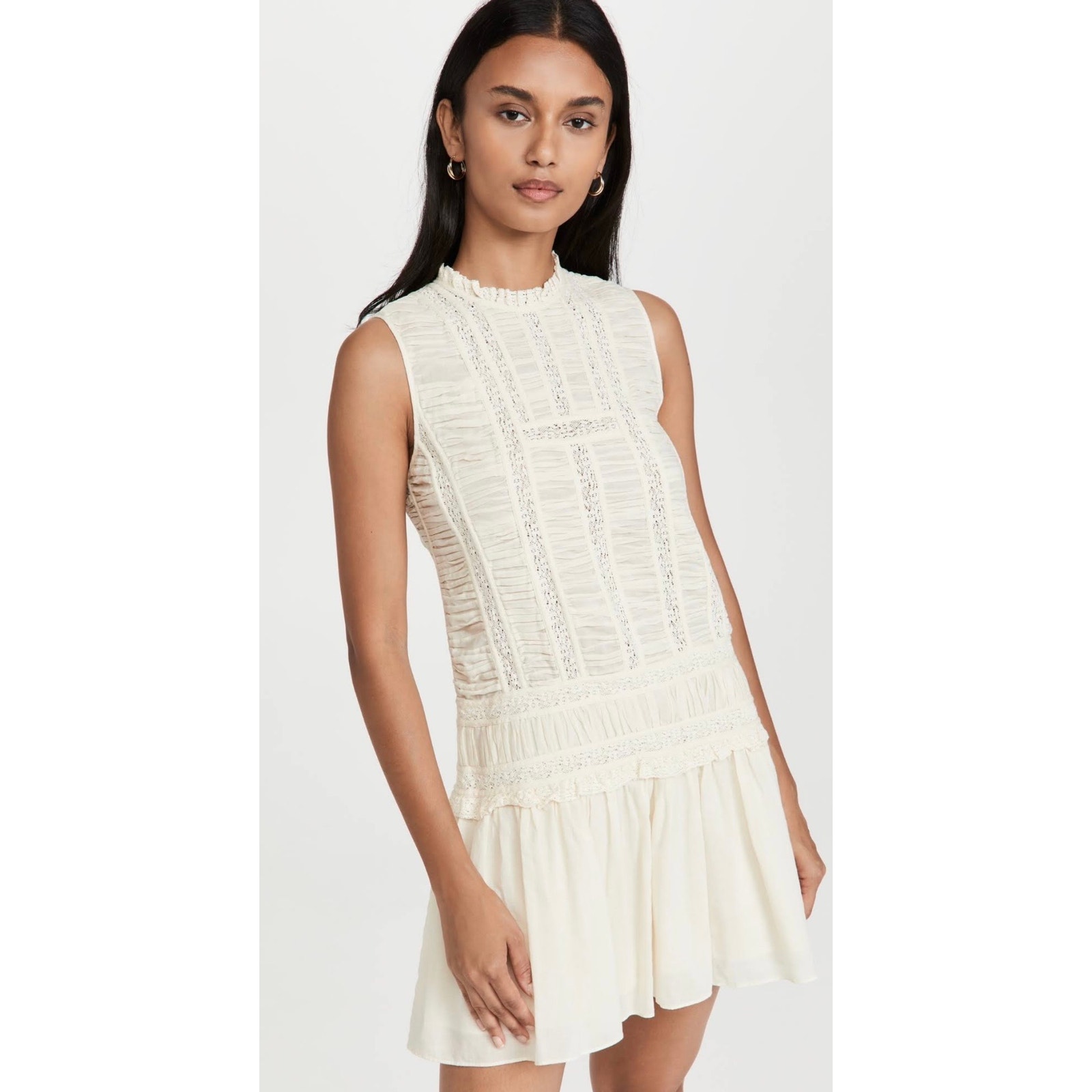Rebecca Taylor Ruched Lace Dress