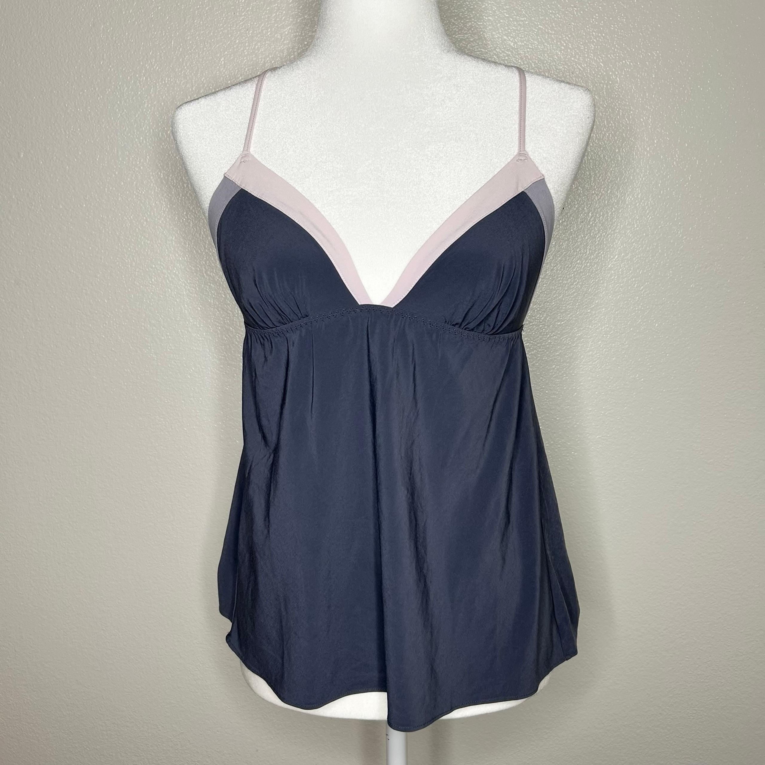 Victorias Secret Womens Gray V-Neck Strappy Cami Sleep Lingerie Top Size S