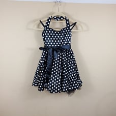 Balera Polka-dot Satin Midi Dress Size M