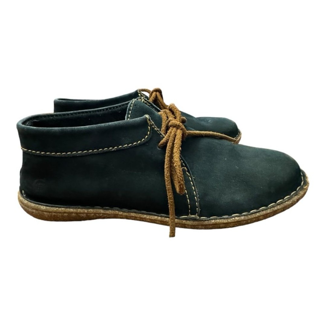 Born Nuala Navy Nubuck Leather Bootie Relaxed Bohemian Earthy Women’s Size 6.5