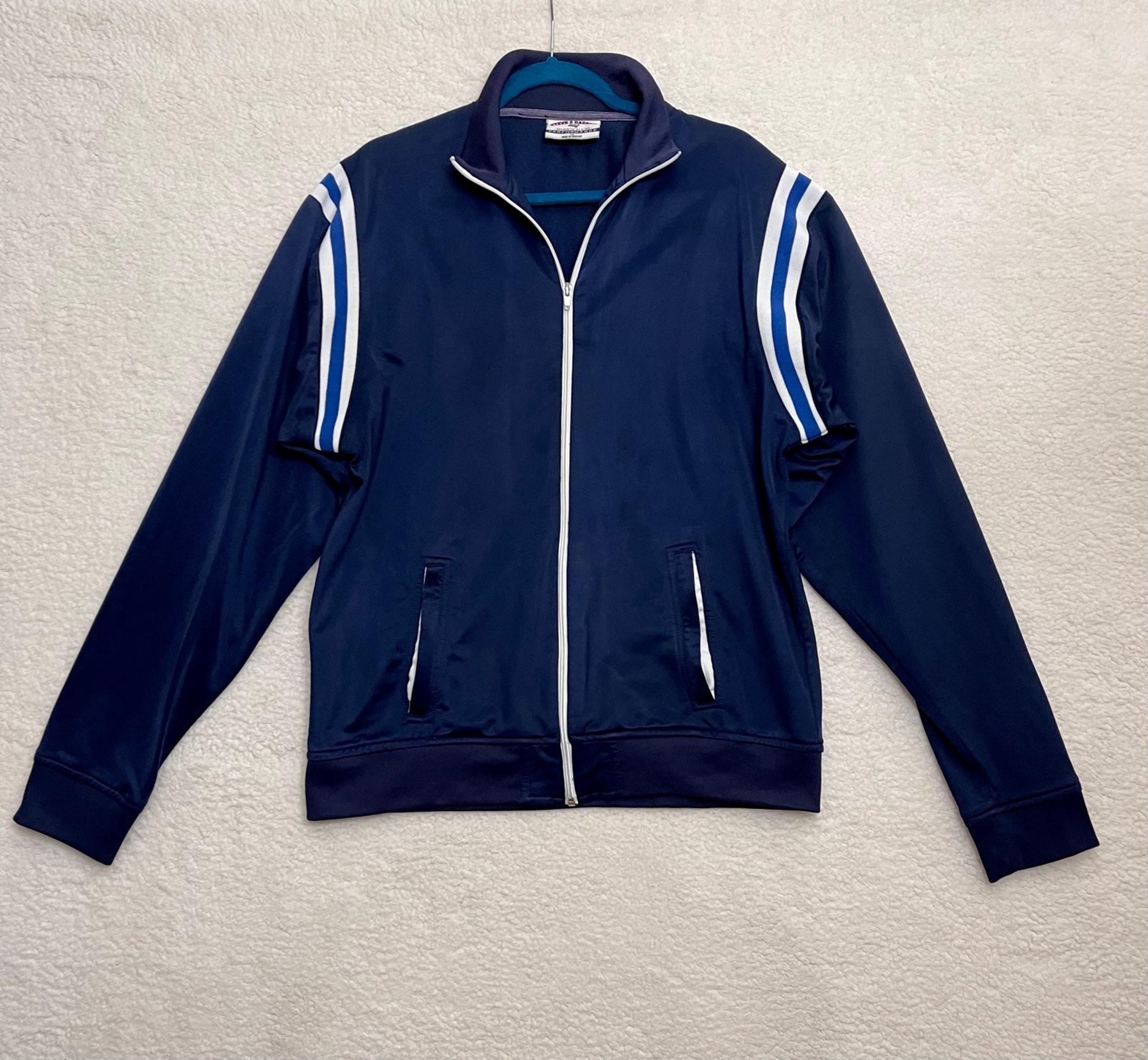 Steve and Barry's Navy Zip Up Track Jacket Size XXL
