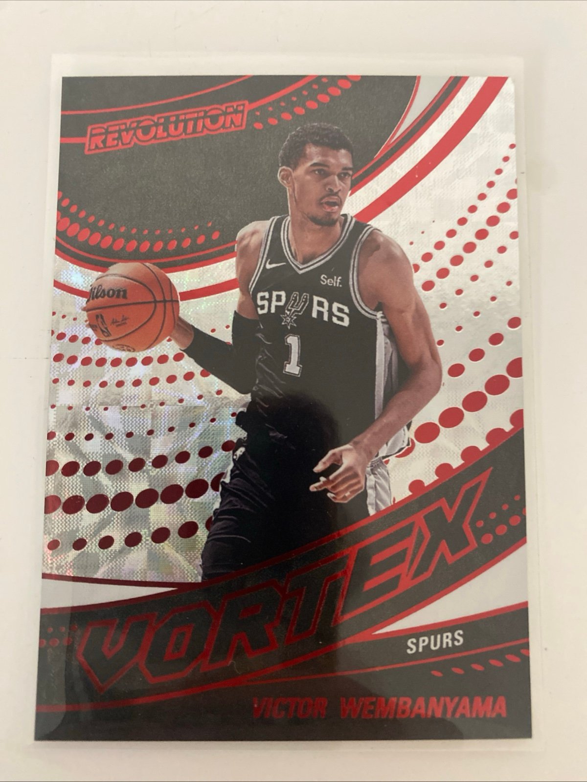 2024-25 Panini Revolution - Vortex Victor Wembanyama #17 Red Scope Numbered 001