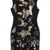 Women's Adelyn Rae Black Gold Silver Floral Sequined Sheath Dress Size S