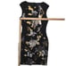 Women's Adelyn Rae Black Gold Silver Floral Sequined Sheath Dress Size S