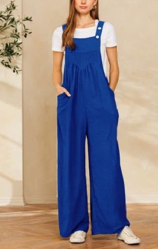 NWT Oddi royal blue overall. Size M