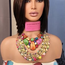 Celebrity layerd cut asymmetric brown black bob wig