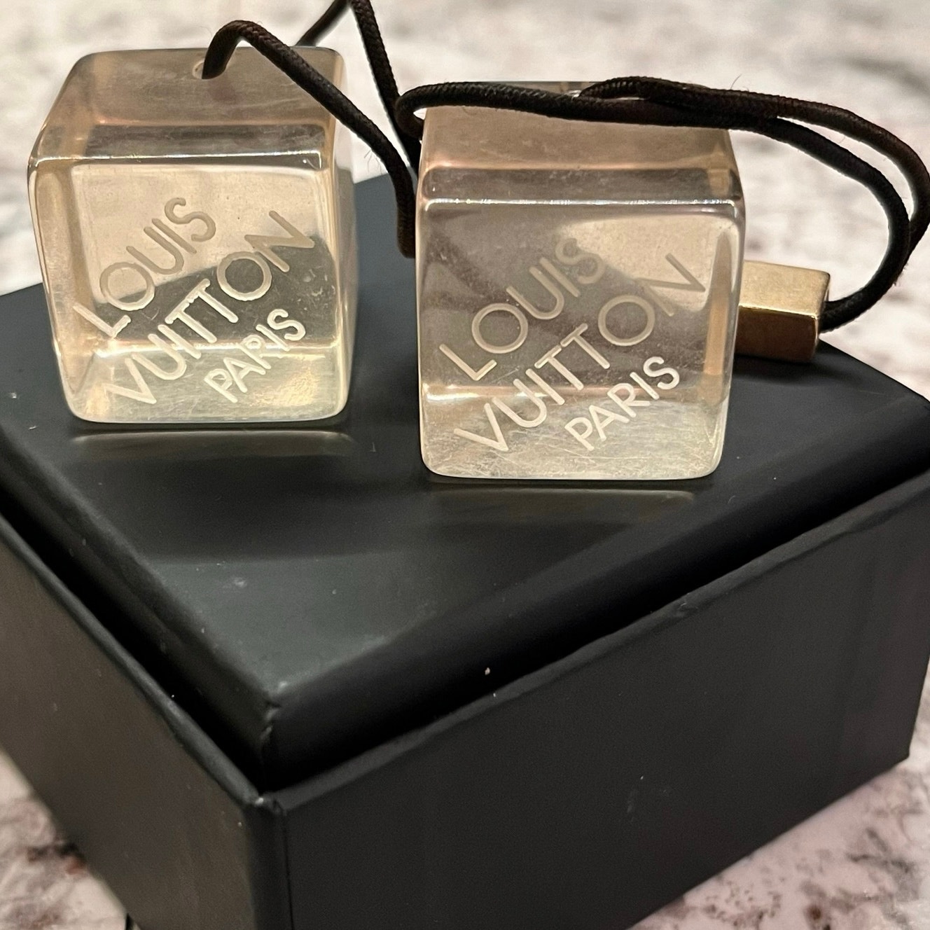 Louis Vuitton Lucite Hair Tie Cubes