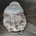Olive & Pique Grey Cap Hat Rhinestone Crystal Flower Adjustable Distressed
