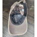 Olive & Pique Grey Cap Hat Rhinestone Crystal Flower Adjustable Distressed