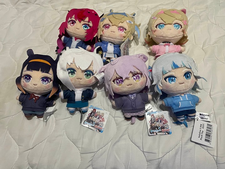 Hololive X Round1 Amusement Full Set of 7 5.9inch Plushes