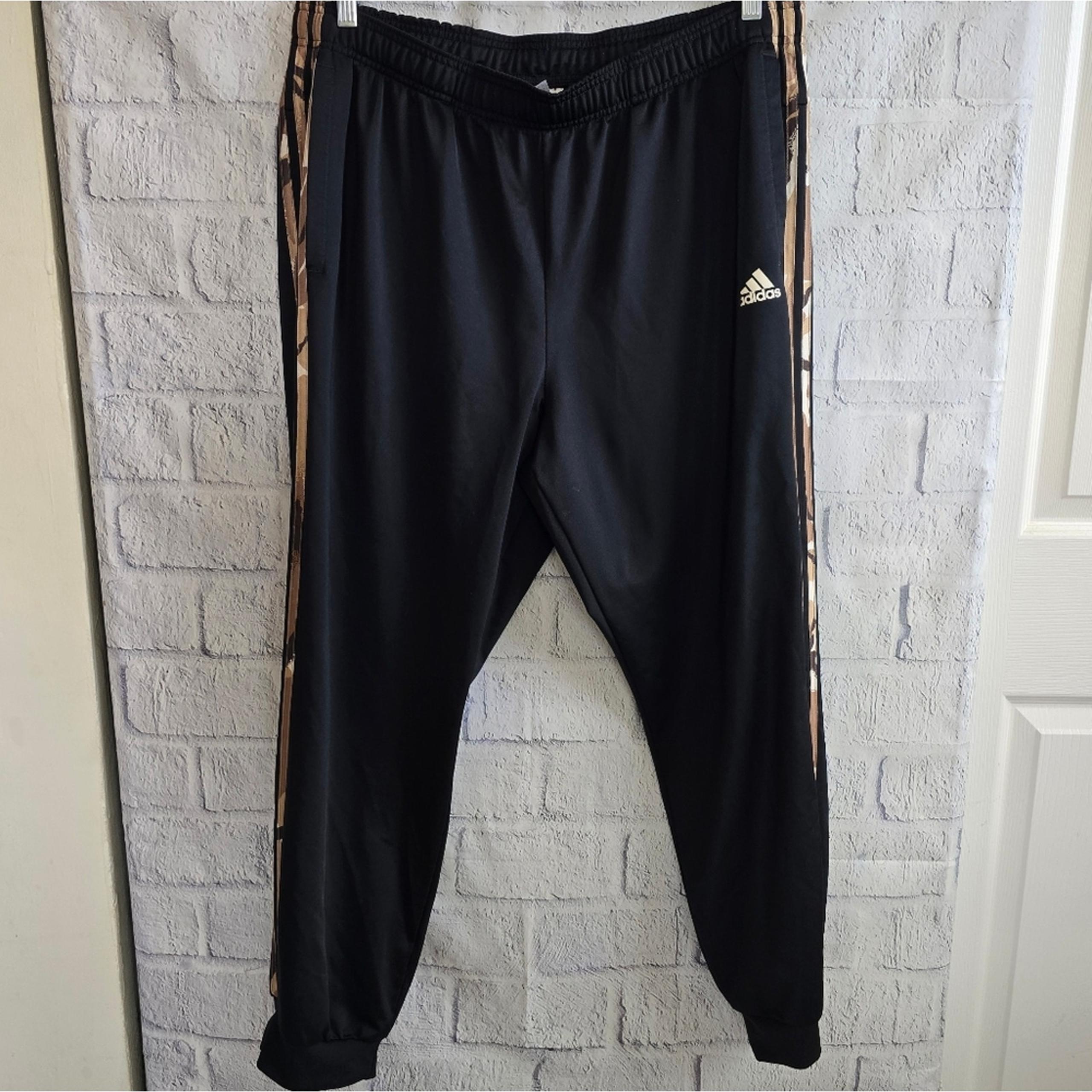 Adidas Black And Brown Camo Jogger Track Pants Men's Plus Size 2XL