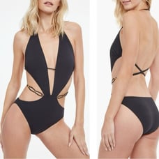 Gottex Cutout One-Piece Swimsuit Womens Black Size 6