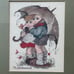 M.I. Hummel Cross Stitch Needle Point Framed Art Rare Vintage Wall Hanging Decor