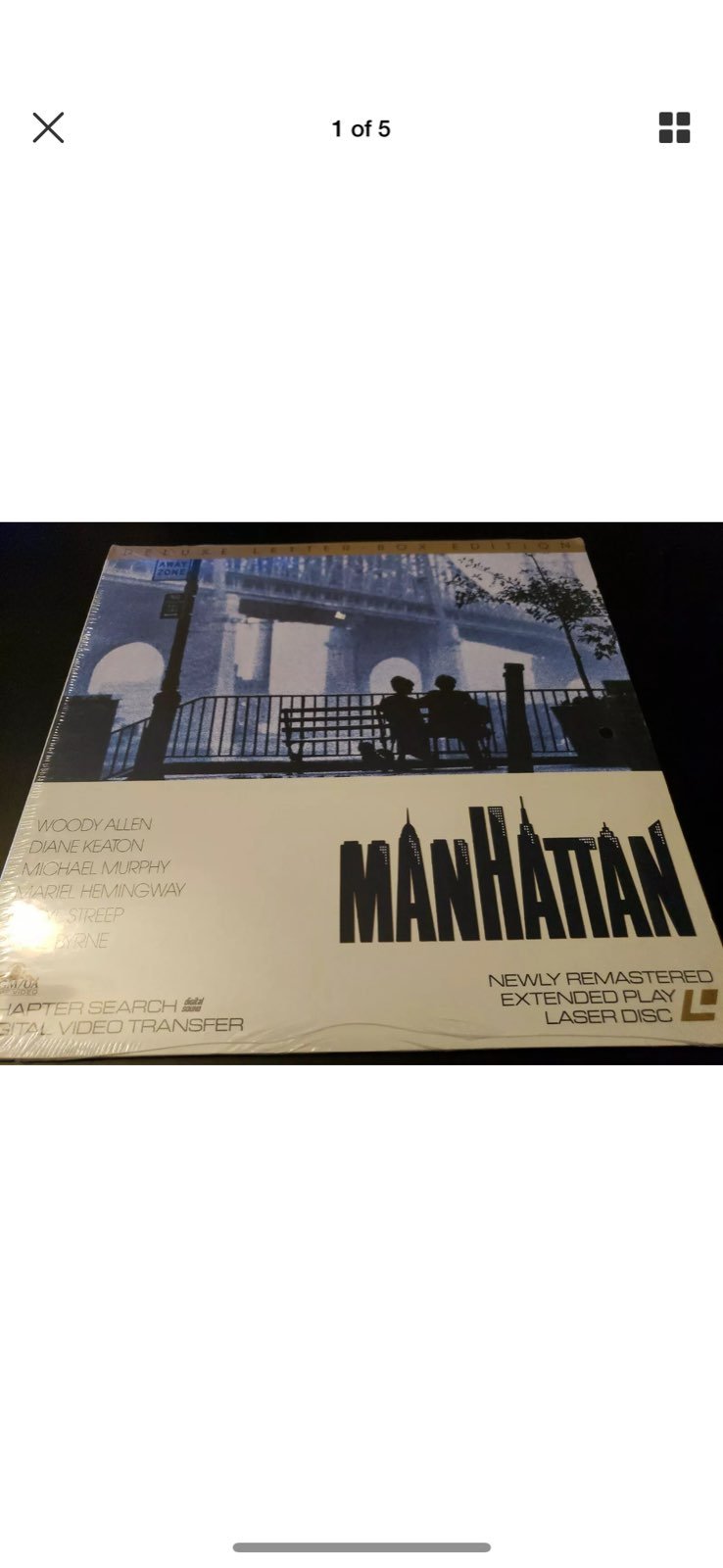 Woody Allen’s Manhattan Laserdisc NEW