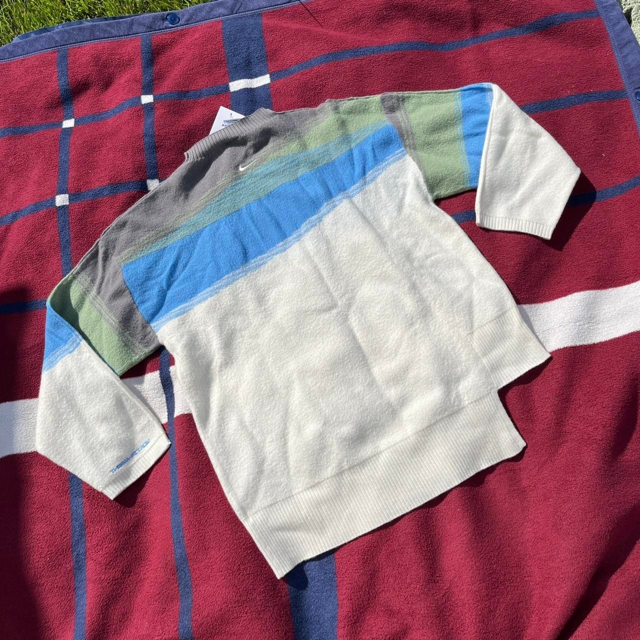NWT Nike yoga therma-fitADV multicolored grey green cream blue sweater Women’s