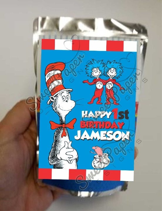 Water and Juice Label Birthday Jameson