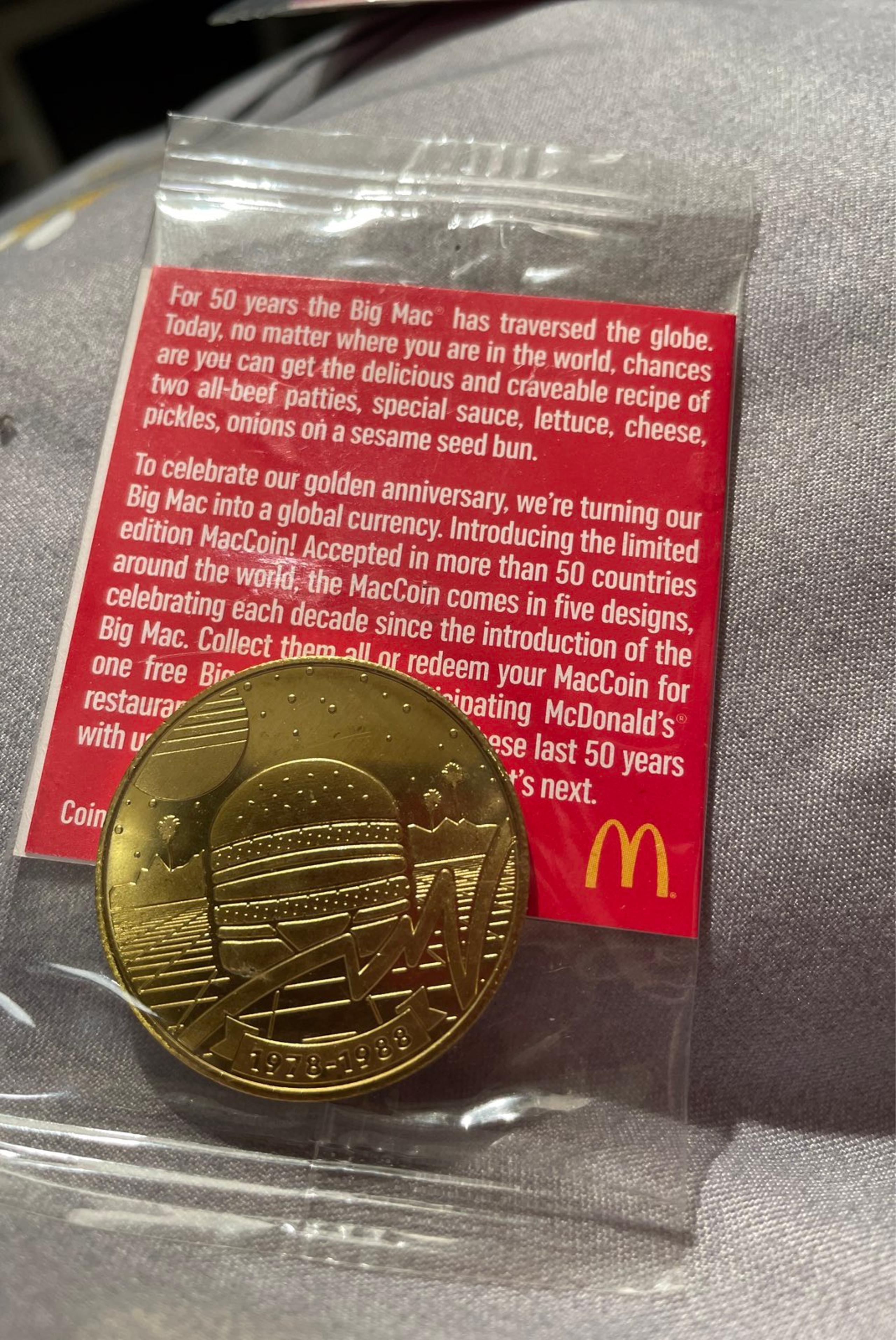 McDonald's Limited '80s Edition MacCoin to Celebrate 50 Years of the Big Mac