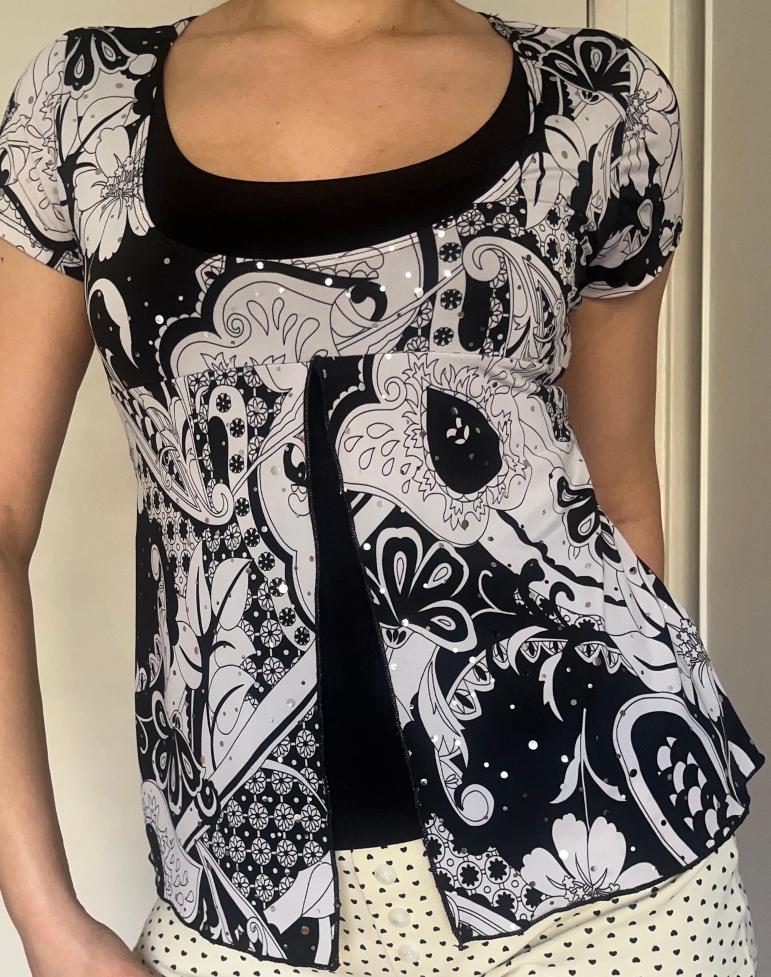Brittany Black Y2K vintage blouse