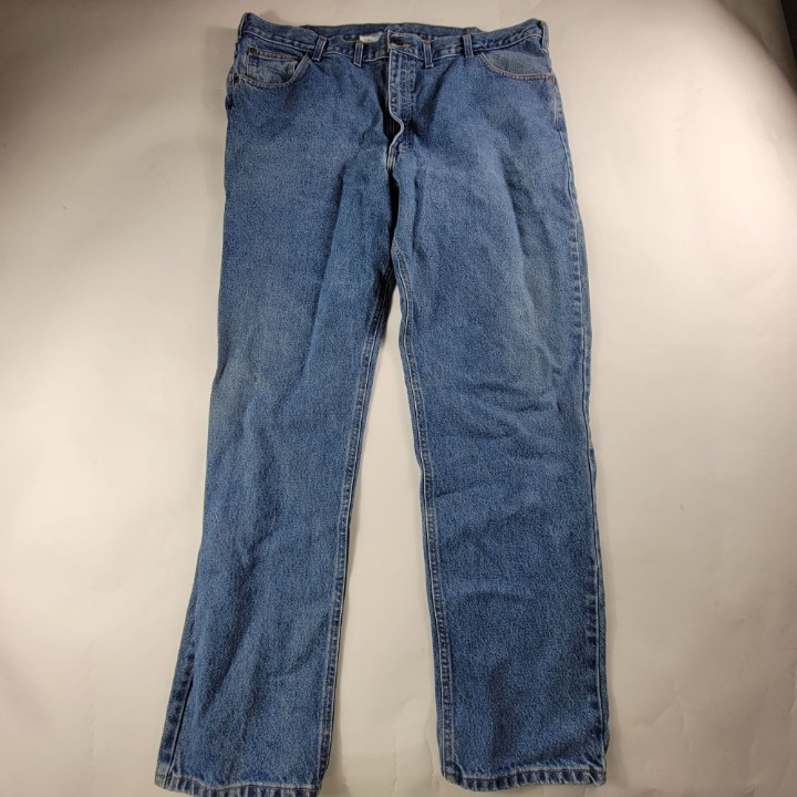 Carhartt Men's Size 44x34 Traditional Fit Blue Denim Jeans B18 DST