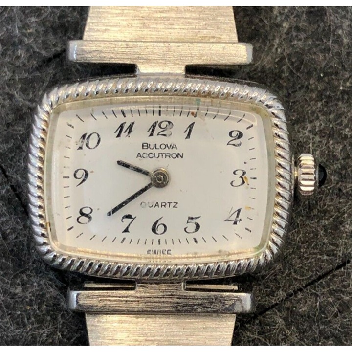 Vintage Bulova Accutron Analog Watch Silver Tone - Not Tested