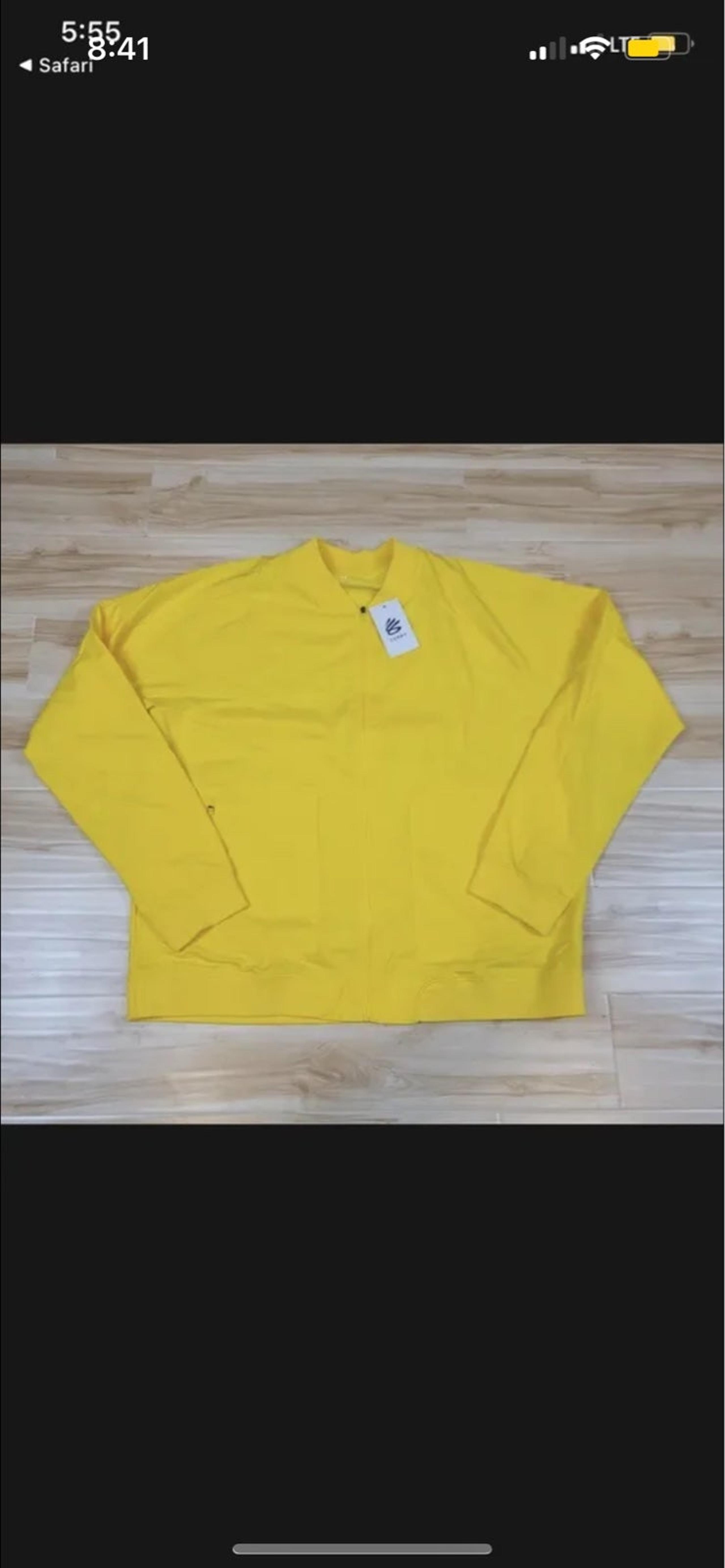 Under Armour Men's Curry UNDRTD Warmup Jacket Taxi Yellow L