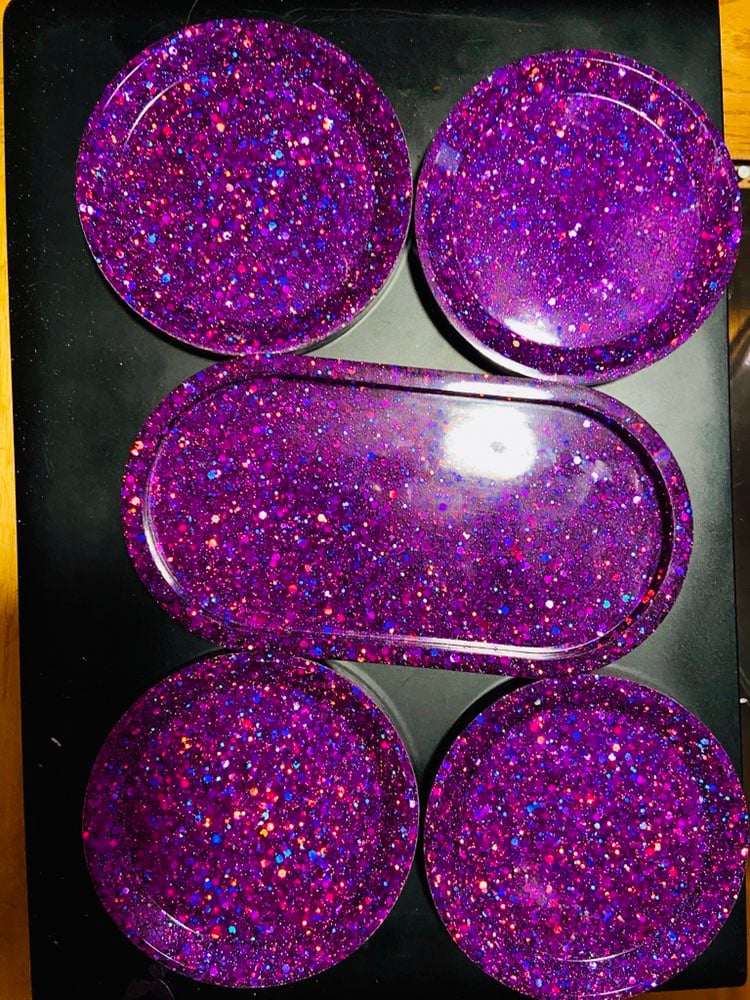 Coaster and tray set