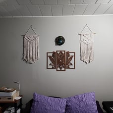 Mkono 2 Pcs Macrame Wall Hanging Boho Wall Decor Home Chic Decoration Wall Pedim