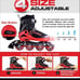 PAPAISON Adjustable Inline Skates for Adults with Full Light Up Wheels , Outdoo