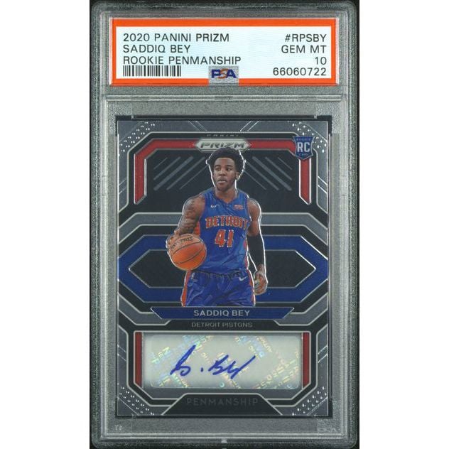 2020 Panini Prizm Penmanship Autographed Saddiq Bey RC #19 PSA 10