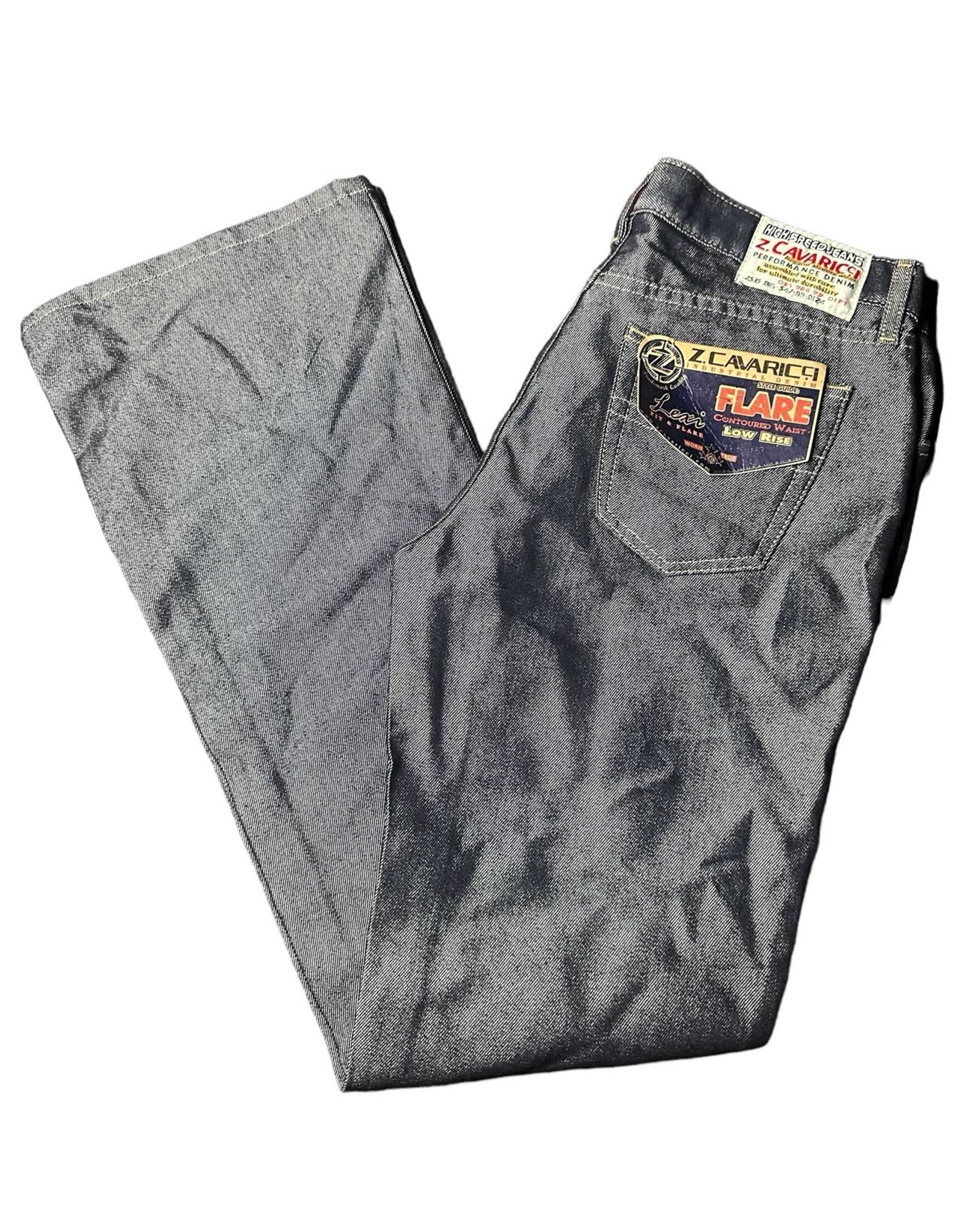 Rare Z. Cavaricci Flare Contoured Waist Low Rise sz 9 Women’s Jeans Made in USA