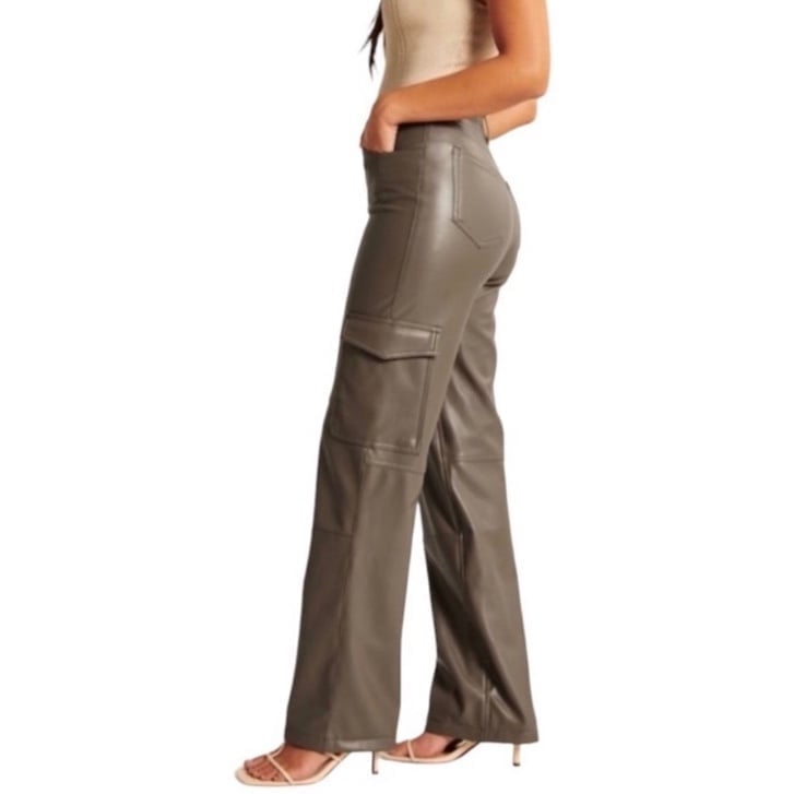 NEW Abercrombie Leather Cargo 90s Relaxed Pants