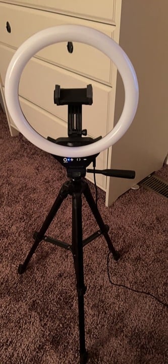 12'' Ring Light with 50'' Extendable Tripod Stand, LED Circle Lights