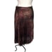 Topshop Womens Metallic Pleated Midi Skirt Size 6 Side Zipper Copper Gold Red