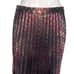 Topshop Womens Metallic Pleated Midi Skirt Size 6 Side Zipper Copper Gold Red