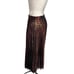 Topshop Womens Metallic Pleated Midi Skirt Size 6 Side Zipper Copper Gold Red