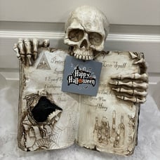 Halloween Skull Book Decor