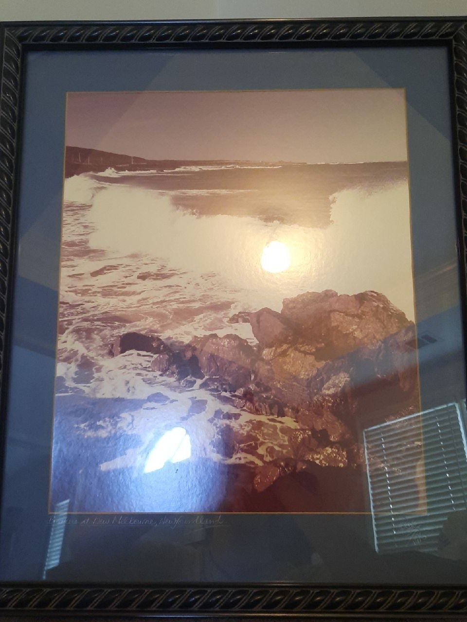 ORIGINAL Breakers at New Melbourne, Newfoundland 1976 Lane Bros. Signed photog