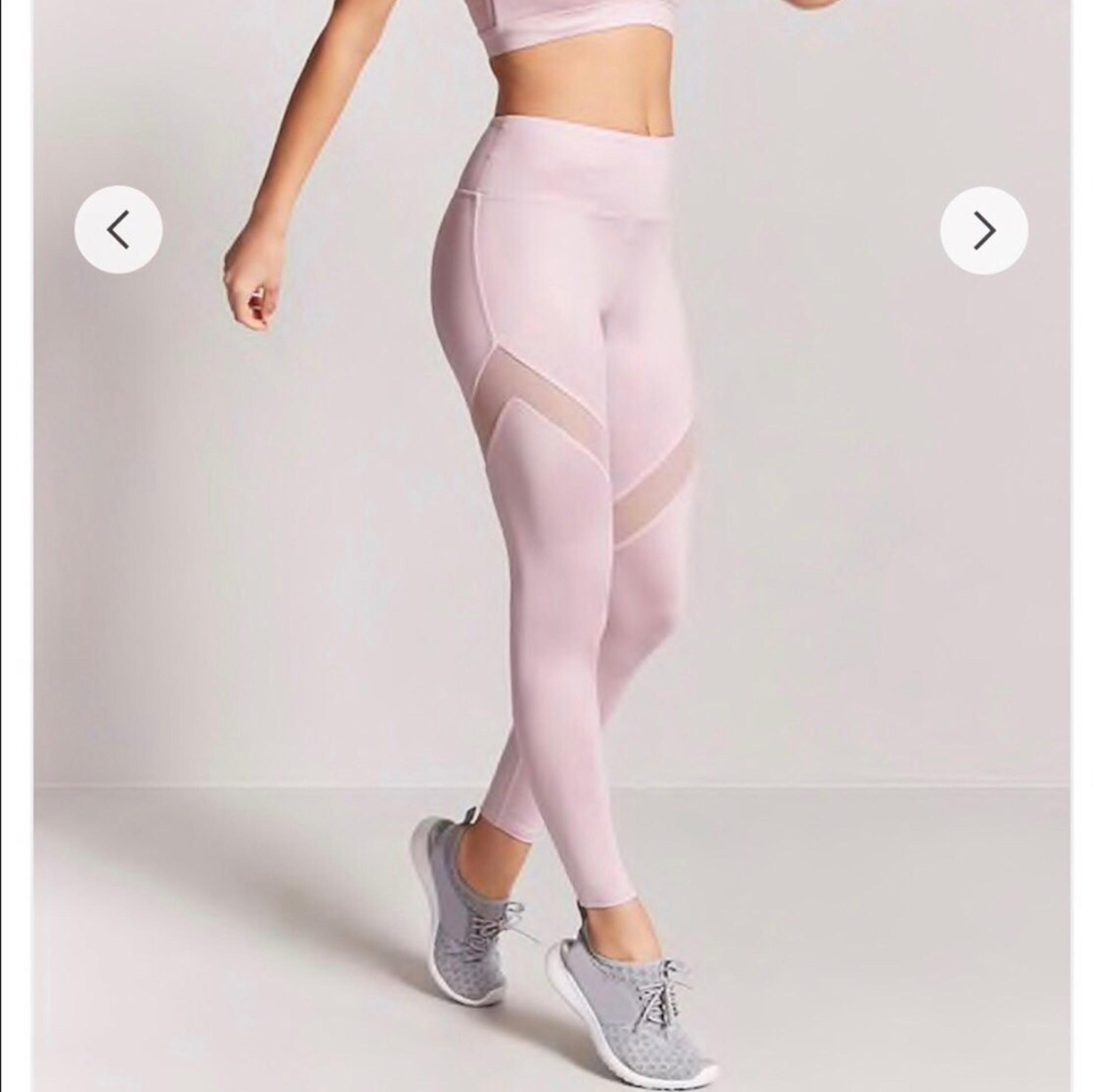 Active Sheer Mesh Panel Leggings